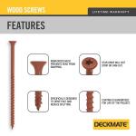 DECKMATE #9 x 3-1/2 in. Red Torx Flat-Head Wood Deck Screw (5 lbs. / 280-Piece) (115974)
