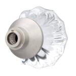 Defiant 2-1/4 in. Satin Nickel Victorian Glass Door Knob (2 per Pack) (70372)