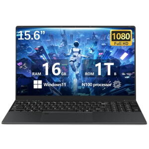 KUU 15.6" Laptop, 12th Gen N100, 16GB RAM, 1TB SSD, FHD Display, Windows 11