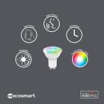 EcoSmart 50-Watt Equivalent Smart MR16 Color Changing CEC LED Light Bulb with Voice Control (1-Bulb)