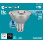EcoSmart 90-Watt Equivalent PAR38 Dimmable Flood LED Light Bulb Daylight (2-Pack) (A20PR3890WESD52)