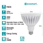 EcoSmart 325-Watt Equivalent PAR38 Dimmable Flood LED Light Bulb with Selectable Color Temperature (1-pack) (G130P385)