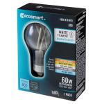 EcoSmart 60-Watt Equivalent A19 Dimmable White Filament CEC Clear Glass E26 Medium Base LED Light Bulb Selectable White 1-Pack (A19605CCTCA/WFIL/ECP)