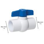 Everbilt 1 in. Solvent x 1 in. Solvent Schedule 40 PVC Ball Valve (VBVP40E5B)