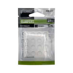 Everbilt 3/8 in. Clear Self-Adhesive Round Bumper (16-Pack) (41-H10060)