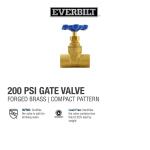Everbilt 3/4 in. Brass C x C Compact-Pattern Gate Valve (100-454EB)