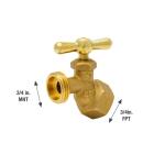 Everbilt 3/4 in. x 3/4 in. FIP x MHT Brass No-Kink Hose Bibb Valve (102-404EB)