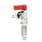 Everbilt 1/2 in. MIP and 1/2 in. SWT x 3/4 in. MHT Brass Washing Machine Hot Water Valve (10-260-H-EB)