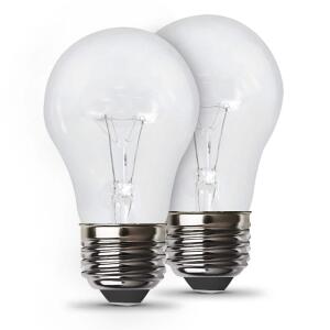 Feit Electric 40-Watt A15 E26 Appliances Oven Refrigerator Ceiling Fan Incandescent Clear Light Bulb, Soft White 2700K (2-Pack) (40A15/CL/2/HDRP)
