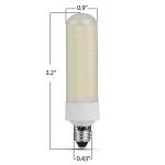 Feit Electric 75-Watt Equivalent Bright White (3000K) T4 Mini Candelabra E11 Base Decorative LED Light Bulb (BP75MC/830/LED/HDRP)
