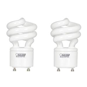 Feit Electric 60-Watt Equivalent T3 Spiral Non-Dimmable GU24 Base CFL Compact Fluorescent Light Bulb, Daylight 5000K 2-Pack (BPESL13T/GU24D/2HDRP)