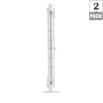 Feit Electric 500-Watt Bright White (2800K) T3 R7s Base Dimmable Halogen Light Bulb (2-Pack) (BPQ500T3/CL/2/HDRP)