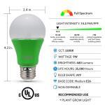 Feit Electric 9-Watt E26 A19 Medium Base Non-Dim Indoor and Greenhouse Full Spectrum Plant Grow LED Light Bulb 1-Pack (A19/GROW/LEDG2/BX)