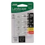 Feit Electric 18-Watt Bright White (3000K) T5 Wedge Base Dimmable 12-Volt Landscape Garden Incandescent Light Bulb 4-Pack (BPLV518/4/HDRP)