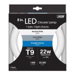 Feit Electric 15-Watt 8 in. T9 G10q Type A Plug and Play Linear Circline LED Tube Light Bulb, Selectable White (FC8/3CCT/LED)
