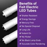 Feit Electric 18-Watt 4 ft. T8/T12 G13 Type B Ballast Bypass Linear LED Tube Light Bulb, Selectable White 10-Pack (T4815/4CCT/B/LED/10)