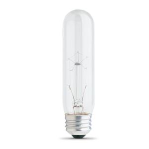 Feit Electric 40-Watt T10 Medium E26 Base Dimmable Incandescent Light Bulb, Soft White 2700K 1-Pack (BP40T10/HDRP)