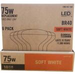 75-Watt Equivalent BR40 Dimmable LED Light Bulb Soft White 6-Pack (BR401D12WE26120V2700K)