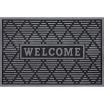 StyleWell Diamonds Charcoal 24 in. x 36 in. Welcome Door Mat (60700281124x36)