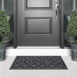 StyleWell Diamonds Charcoal 24 in. x 36 in. Welcome Door Mat (60700281124x36)
