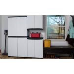 HDX Premium One 35 in. W x 71.7 in. x 18.5 in. D 4-Shelf Resin Freestanding Cabinet in Grey (259916)