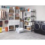 HDX 5-Tier Easy Assembly Multi-purpose Plastic Garage Storage Shelving Unit in Gray (36 in. W x 72 in. H x 24 in. D) (128974)