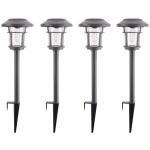 Home Decorators Collection Palmdale 20 Lumen Gray LED Weather Resistant Outdoor Solar Path Light with Glass Lens 4-Pack (NXT-2364-V-4PK)