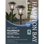 Home Decorators Collection Palmdale 20 Lumen Gray LED Weather Resistant Outdoor Solar Path Light with Glass Lens 4-Pack (NXT-2364-V-4PK)