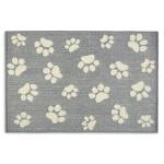 Home Dynamix Comfy Pooch Gray/Tan Paw 23.6 in. x 35.4 in. Machine Washable Kitchen Mat (4-CPMP-912)
