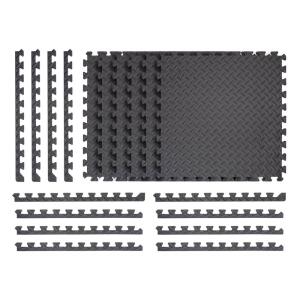 TrafficMaster Gray 24 in. W x 24 in. L x 0.5 in. Thick Foam Exercise\Gym Flooring Tiles (6 Tiles\Case) (24 sq. ft.) (24228DPHD)