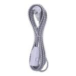 HDX 12 ft. 16/2 Light Duty Indoor Braided Tight Space Extension Cord, Grey/White ( FSEX60)
