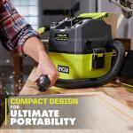 RYOBI ONE+ 18V Cordless 1 Gal. Wet/Dry Vacuum (Tool Only) (PCL733B)