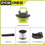 RYOBI ONE+ 18V Cordless 1 Gal. Wet/Dry Vacuum (Tool Only) (PCL733B)