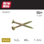 Grip-Rite #8 x 1-3/4 in. Star Drive Dual Flat Head Coarse Thread Construction Screws 1 lb. Box (134GCS1)