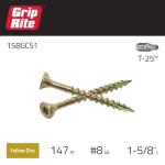 Grip-Rite #8 x 1-5/8 in. Star Drive Dual Flat Head Coarse Thread Construction Screws 1 lb. Box (158GCS1)