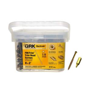 GRK Fasteners #8 x 2 in. Star Drive Trim Finishing Head Screw (510-Per Pack) (116728)