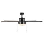 Hampton Bay 52 in. Corwin Indoor/Outdoor Matte Black LED Ceiling Fan with Light Kit (56051)