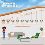Hampton Bay Mena 54 in. White Color Changing Integrated LED Indoor/Outdoor Matte Black Ceiling Fan with Light Kit and Remote Control (99919)