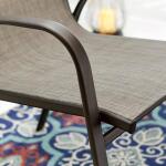 Hampton Bay Mix and Match Stackable Steel Sling Outdoor Patio Dining Chair in Riverbed Taupe, Brown (FCS00015J-RB)