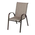 Hampton Bay Mix and Match Stackable Steel Sling Outdoor Patio Dining Chair in Riverbed Taupe, Brown (FCS00015J-RB)