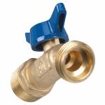 3/4 in. MIP & 1/2 in. FIP x 3/4 in. MHT Quarter Turn Brass No-Kink Hose Bibb Valve (VHNQTRF4EB)