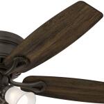 Hunter Oakhurst 52 in. LED Indoor Low Profile New Bronze Ceiling Fan with Light Kit (52016)