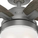 Hunter Antero 44 in. Hunter Express Indoor Matte Silver Ceiling Fan with Light Kit Included (52126)