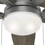 Hunter Antero 44 in. Hunter Express Indoor Matte Silver Ceiling Fan with Light Kit Included (52126)