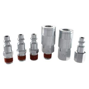 Husky 1/4 in. I/M Coupler Plug with Increased Air Flow (6-Piece) (HDA22700)