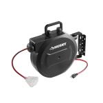 Husky 50 ft. 14/3 Medium Duty 13-Amps Indoor Extension Cord Reel with Multiple Outlet Triple Tap End, Black (LTS-XP001)