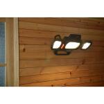 Husky 10,000 Lumen Three-Head Hybrid LED Work Light with Rechargeable Battery (7903801012)