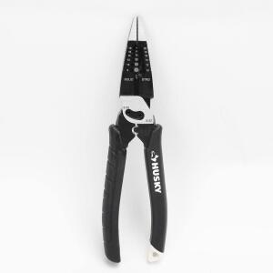 Husky 8 in. 6-in-1 Multi-Function Long Nose Pliers (91225)