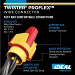 IDEAL Twister ProFLEX (30-1147P) Red/Yellow Wire Connector, Jar of 100 (30-1147P)