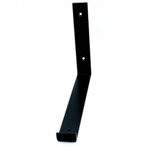 HARDWOOD REFLECTIONS 12 in. L-Shaped Black Steel Shelving Bracket (BRK4L40STBK-12)